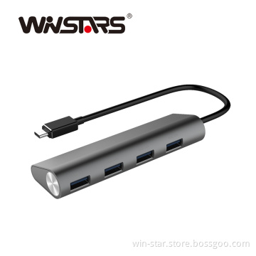High Speed USB 3.0 4-port Aluminum Hub